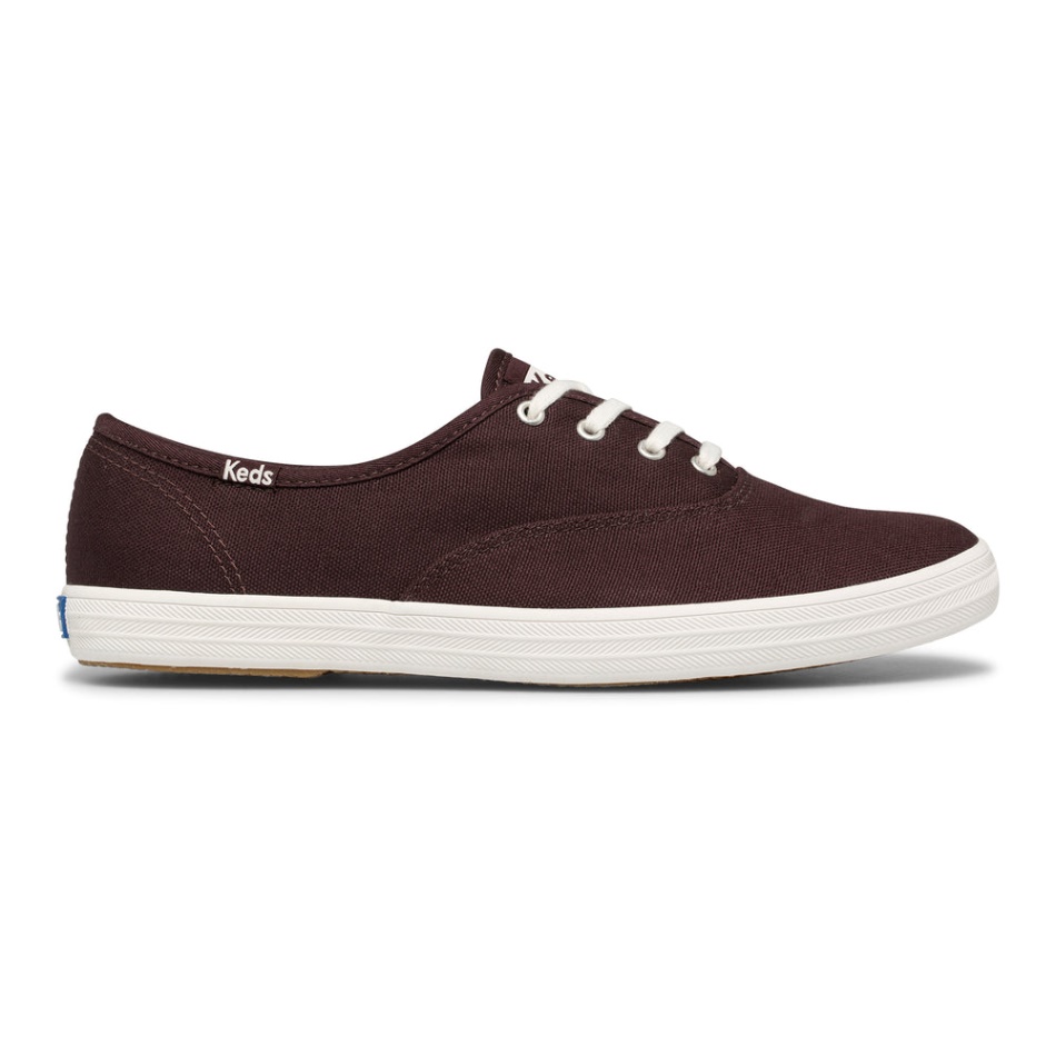 keds_womens_champion_organic_cotton_canvas_burgundy.jpg Keds Women's Champion Organic Cotton Canvas Burgundy - Image 1