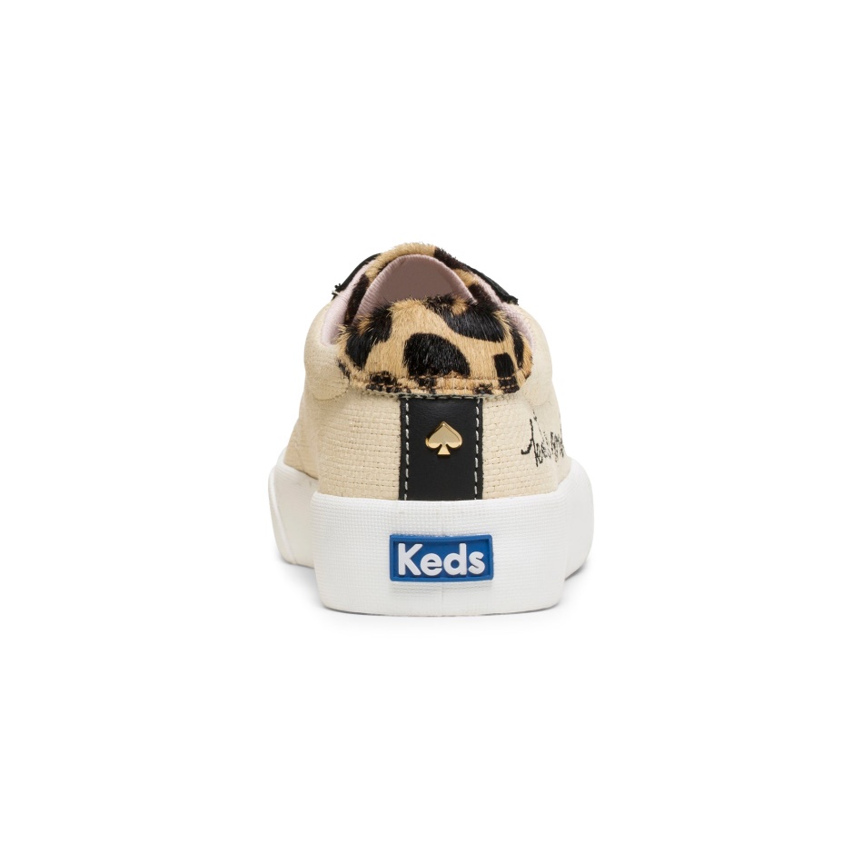 Keds Women's Keds x Kate Spade New York Crew Kick Leather Raffia Black-Tan - Image 5