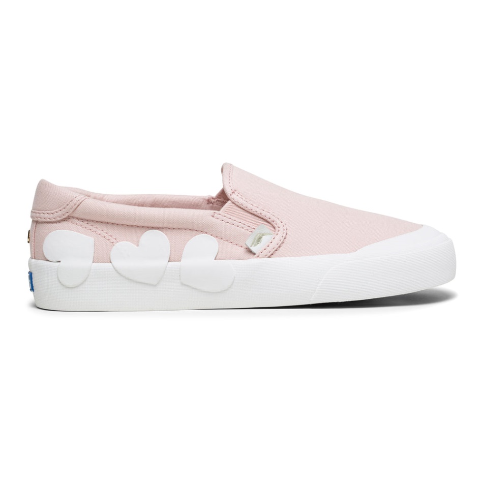 keds_womens_keds_x_kate_spade_new_york_crew_kick_slip_on_heart_applique_pink.jpg Keds Women's Keds x Kate Spade New York Crew Kick Slip On Heart Applique Pink - Image 1