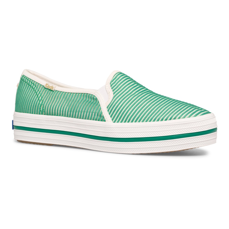 Keds Women's Keds x Kate Spade New York Triple Decker Stripe Mesh Green - Image 7