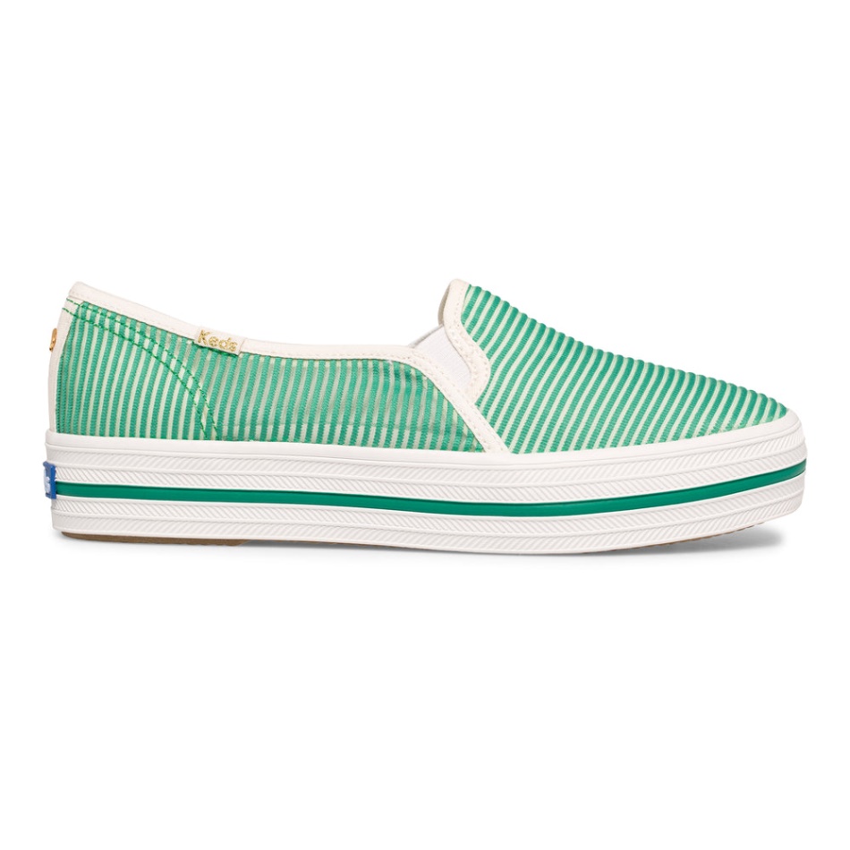 keds_womens_keds_x_kate_spade_new_york_triple_decker_stripe_mesh_green.jpg Keds Women's Keds x Kate Spade New York Triple Decker Stripe Mesh Green - Image 1