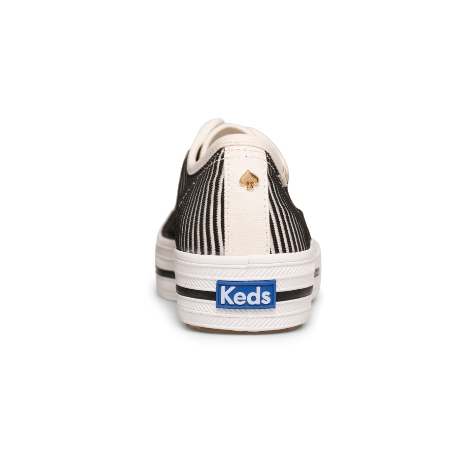 Keds Women's Keds x Kate Spade New York Triple Kick Stripe Mesh Black - Image 3