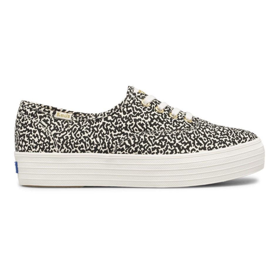 keds_womens_triple_cvo_organic_cotton_notebook_cream_black.jpg Keds Women's Triple CVO Organic Cotton Notebook Cream-Black - Image 1