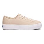 Keds Women's Triple Kick Metallic Canvas Gold - Image 2
