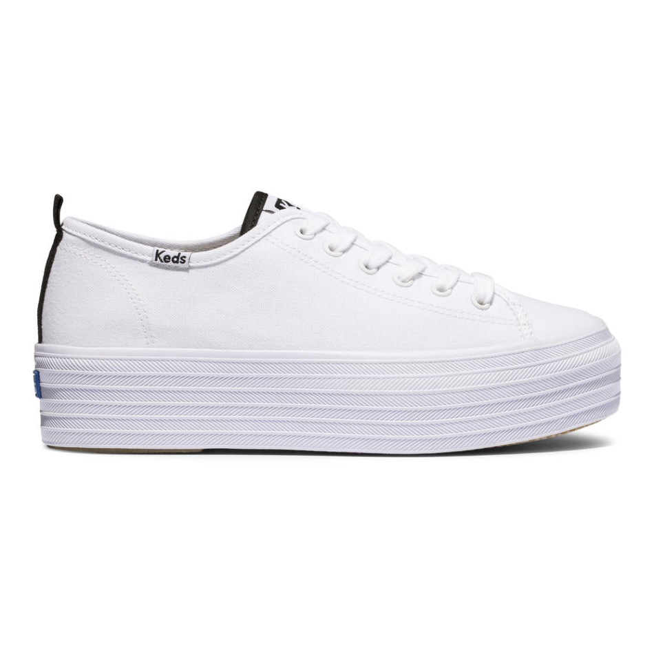 keds_womens_triple_up_organic_core_canvas_white.jpg Keds Women's Triple Up Organic Core Canvas White - Image 1