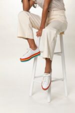 Keds Women's Triple Up Rainbow Foxing White Multi - Image 9